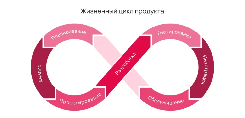 Иллюстрация жизненного цикла программного продукта